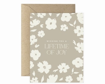 Lifetime of Joy Greeting Card | Wedding Card | Congrats Greeting Card | Congrats Wedding Greeting Card