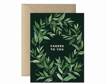 Cheers To You | Congratulations Greeting Card | Plant Lady Card | Plant Card | Congratulations Card | Cards for Her | Plant Lover