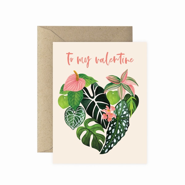 Plant Valentine Card Etsy