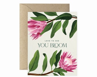 Love To See You Bloom Everyday Greeting Card | Everyday Greeting Card | Plant Lover Greeting Card | Plant Lady Card | Plant Card