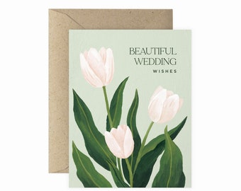 Tulips Wedding Wishes Greeting Card | Wedding Card | Congrats Greeting Card | Congrats Wedding Greeting Card