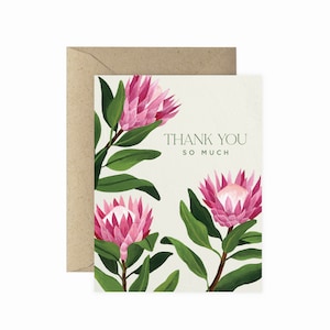 King Protea Thank You Greeting Card Thank You Card Greeting Card Plant Lady Card Plant Greeting Card Plant Card Plant Lover image 1