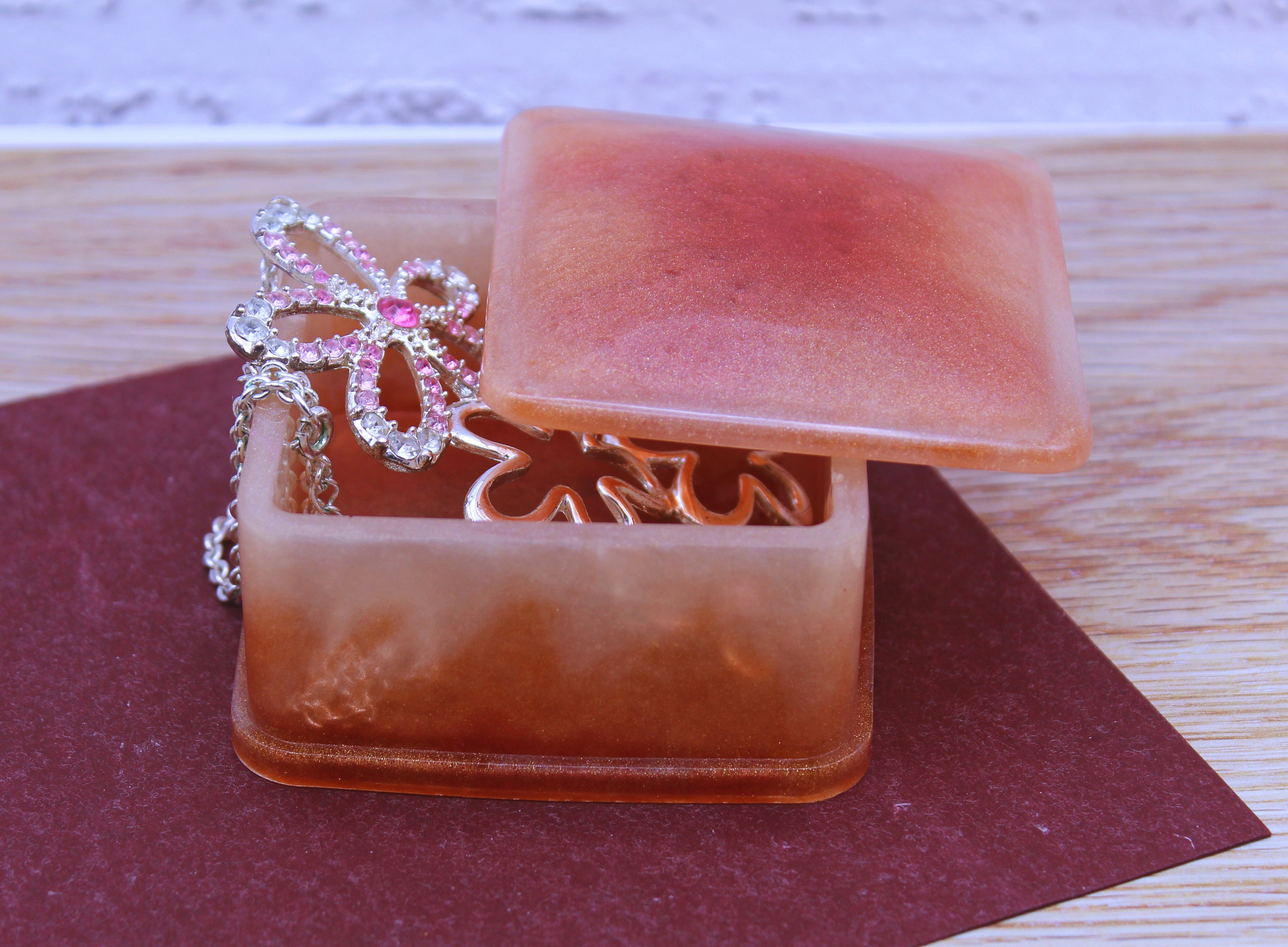 Square Jewelry Box Made to Order Etsy
