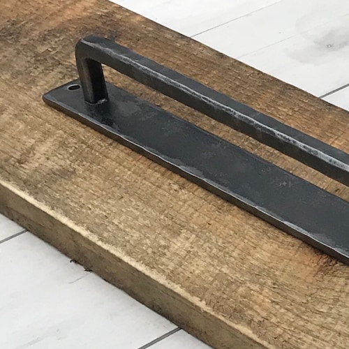 Iron barn door pull, barn door handle, barn door hardware, wrought iron