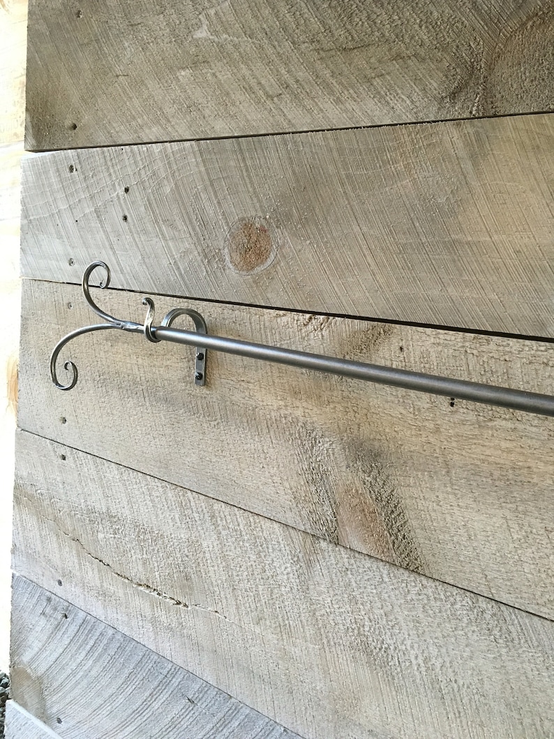 Curtain Rod Curtain Rod Finials Elegant Curtain Rod Living Etsy