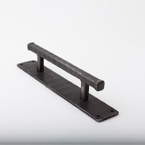 hand hammered door pull, rustic decor door handle