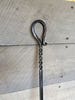 Oversized Fire poker, double twist wrought iron fire pit tool, hearth tools, fire tools, wood stove fire poker 