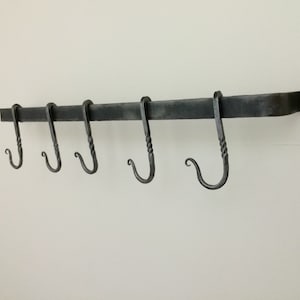 Pot rack, Simple wrought iron pot rack, forged pot rack, kitchen storage