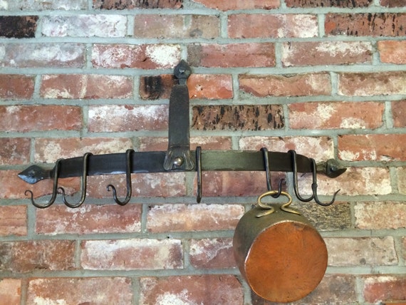 Wrought Iron Pot Rack, Wall Mounted Pot Rack UK