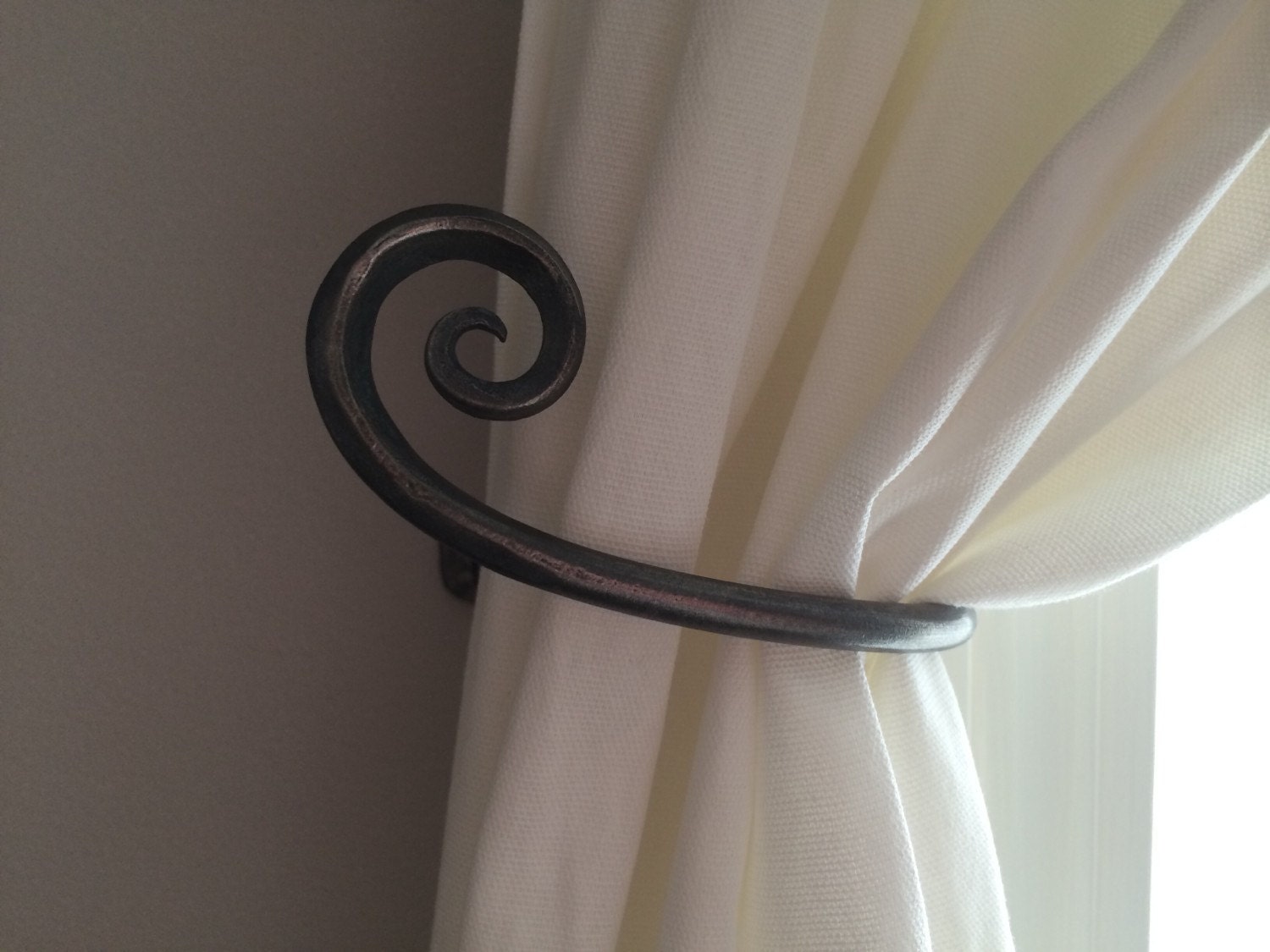 Stay Smart Way Magnetic Curtain Tie Back for Blackout and Draperies - Set of 2 Gray