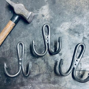 Double fishing hook towel hook, fishing hook coat hook, double coat hook image 1