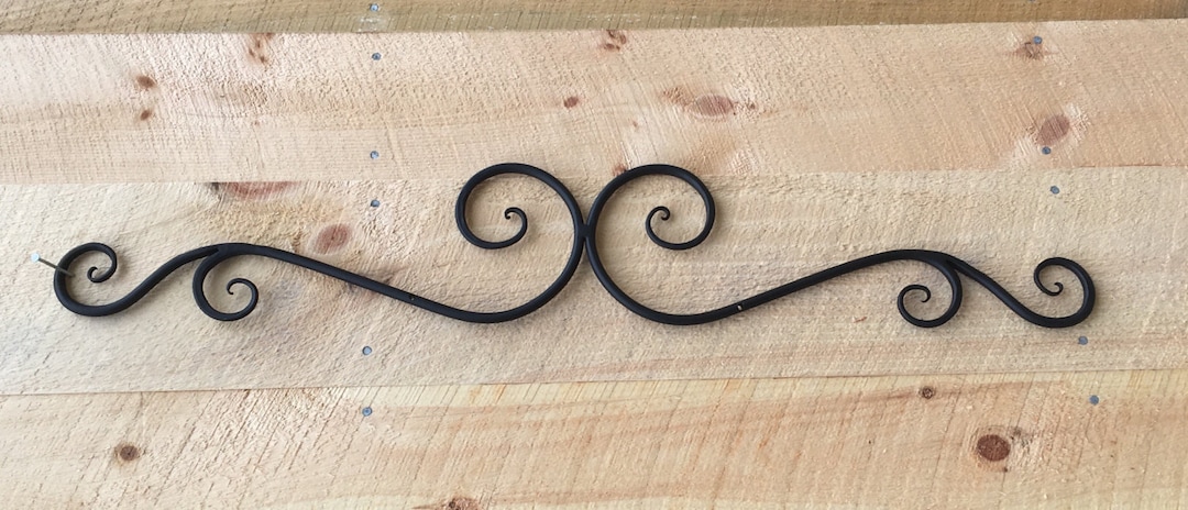 Wrought Iron Wall Art Wrought Iron Wall Decor Entry Accent Wall Scroll Etsy