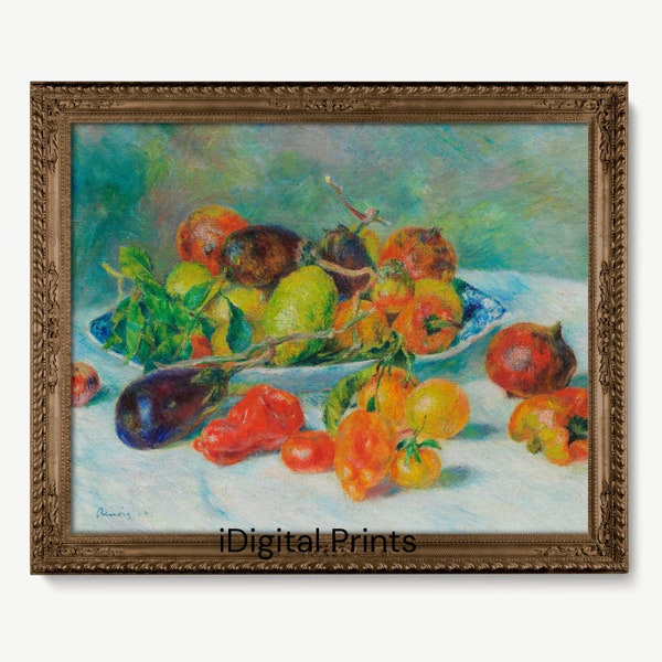 Still Life Fruit Painting, Vintage Kitchen Still Life Painting, Fruit wall art, Fruit decor, Fruit painting, PRINTABLE Download | SL010