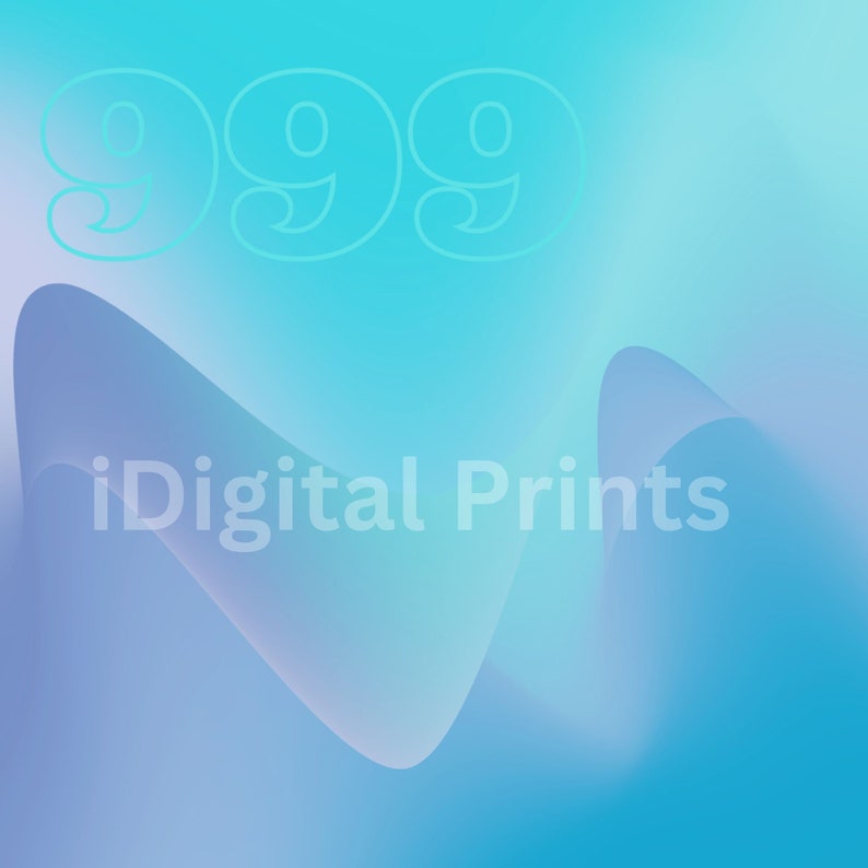 Aura Poster Gradient Angel Number Poster 999, Trendy Spiritual Aura ...