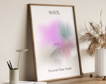 AURA poster Set Of 3, soul decor, soul, spiritual wall art, Gradient Poster, pastel wall art, Trendy Wall Art DIGITAL download AP002soul