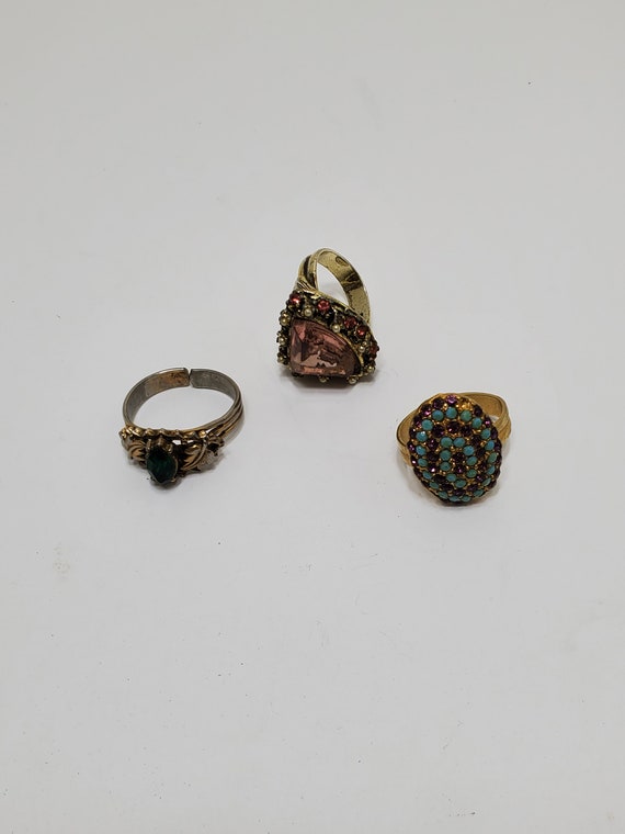 Vintage costume jewelry ladies rings