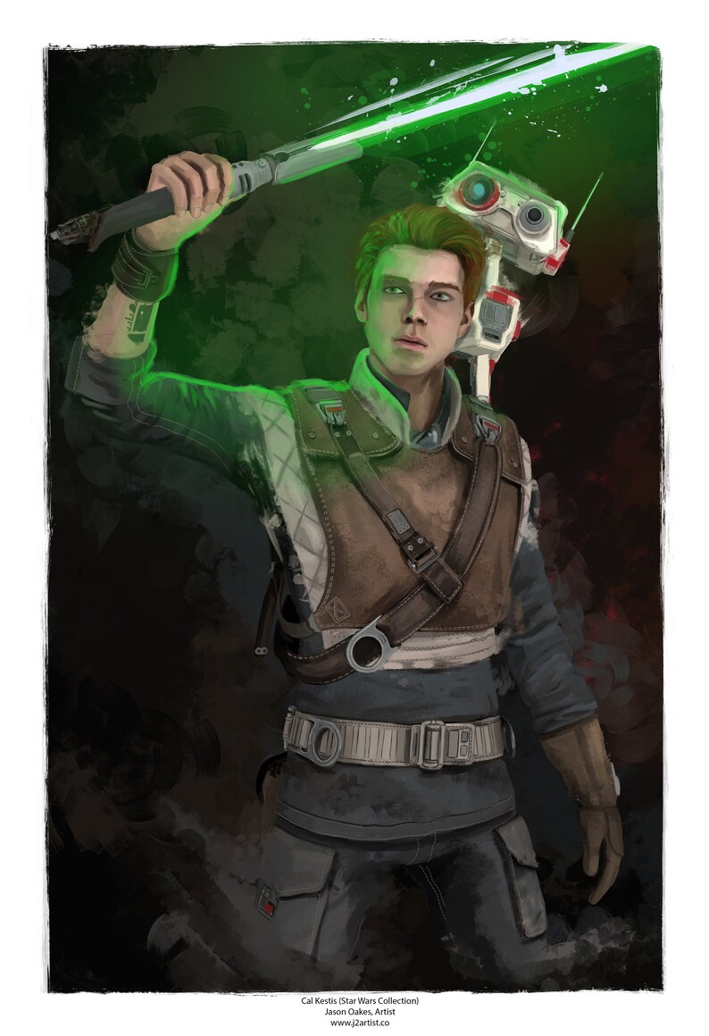 more colors available! NEW Jedi Cal Artist-Signed Print 13x19 Quality Abstract Art signed by artist