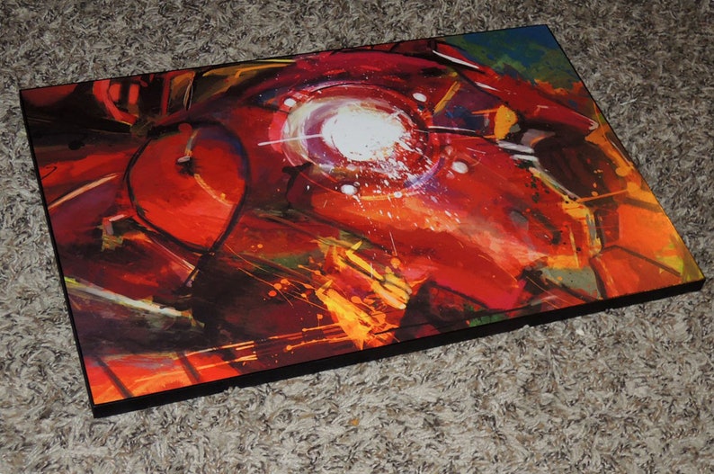 Invincible Iron Man WOOD Art Panel 11x17 Abstract Art Etsy