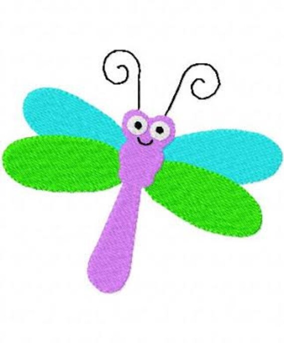 Dragonfly Embroidery FILL Design Embroidery Design Digital | Etsy