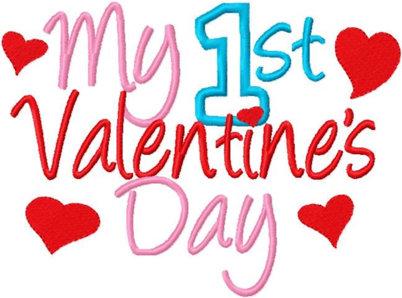 1st Valentine's Day Hearts My 1st Valentine's Day Etsy