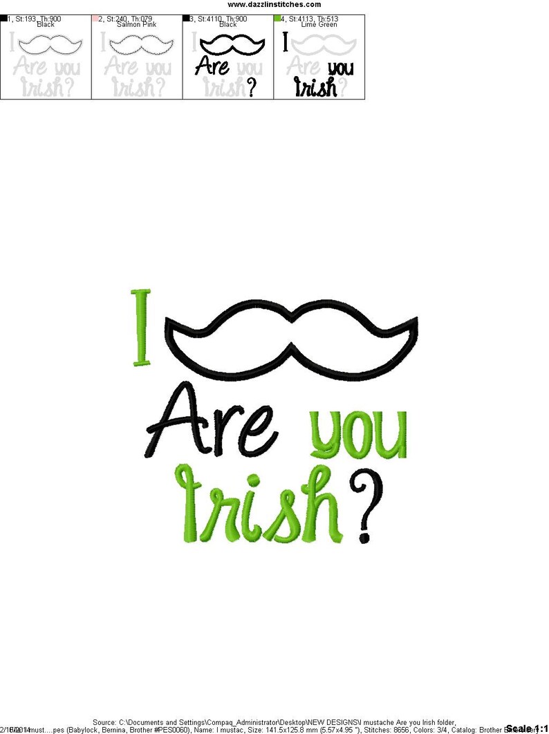 St. Patrick's Day Shamrocks I Mustache Are You Irish Boy | Etsy