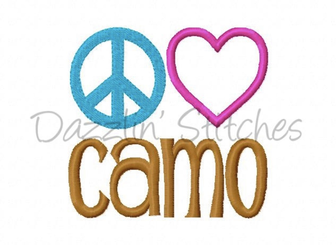 Country Hunting Girl Embroidery Applique Design Peace Love Etsy