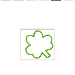 St. Patrick's Day Shamrocks in a Box Applique Design Digital Instant Download 4x4 and 5x7 image 2