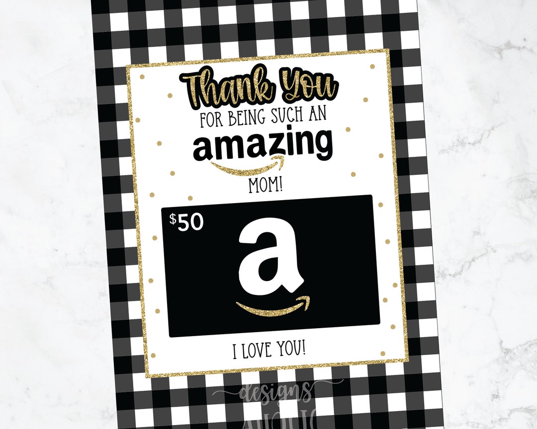 Instant Download Mother's Day Amazon Gift Card Gift Tag Mother's Day