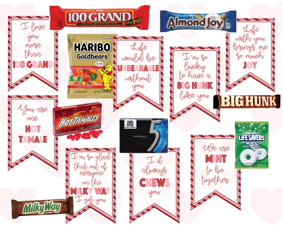Candy Bar Sayings Valentines