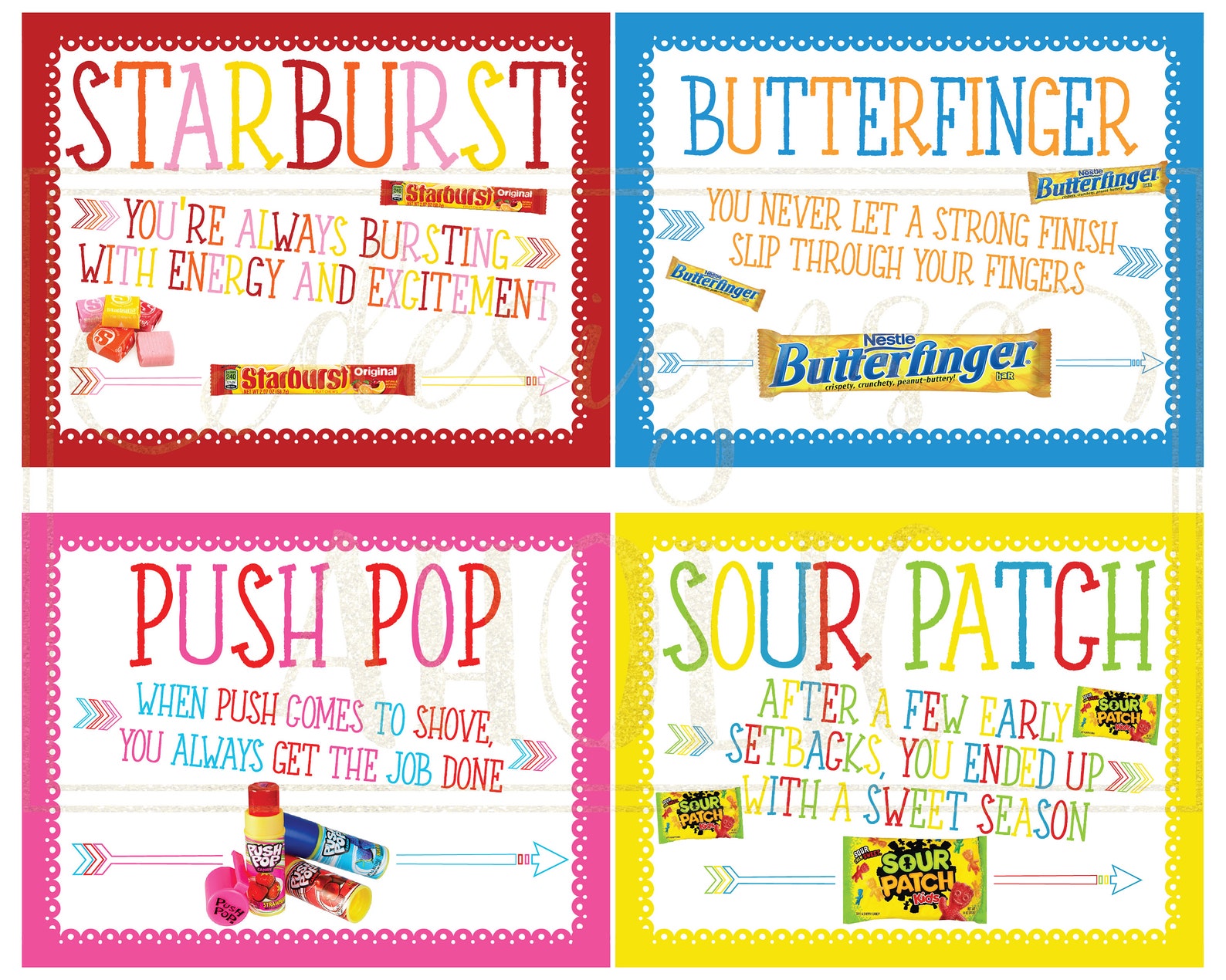 30 Sports Team Candy Bar Award Certificates Sports Players Etsy