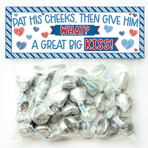 Topper per borsa per la Festa del papà, regalo SUG per la Festa del papà, regalo per la chiesa per la Festa del papà, decorazione per borse con baci e cioccolato per la Festa del papà, regalo per la Festa del papà