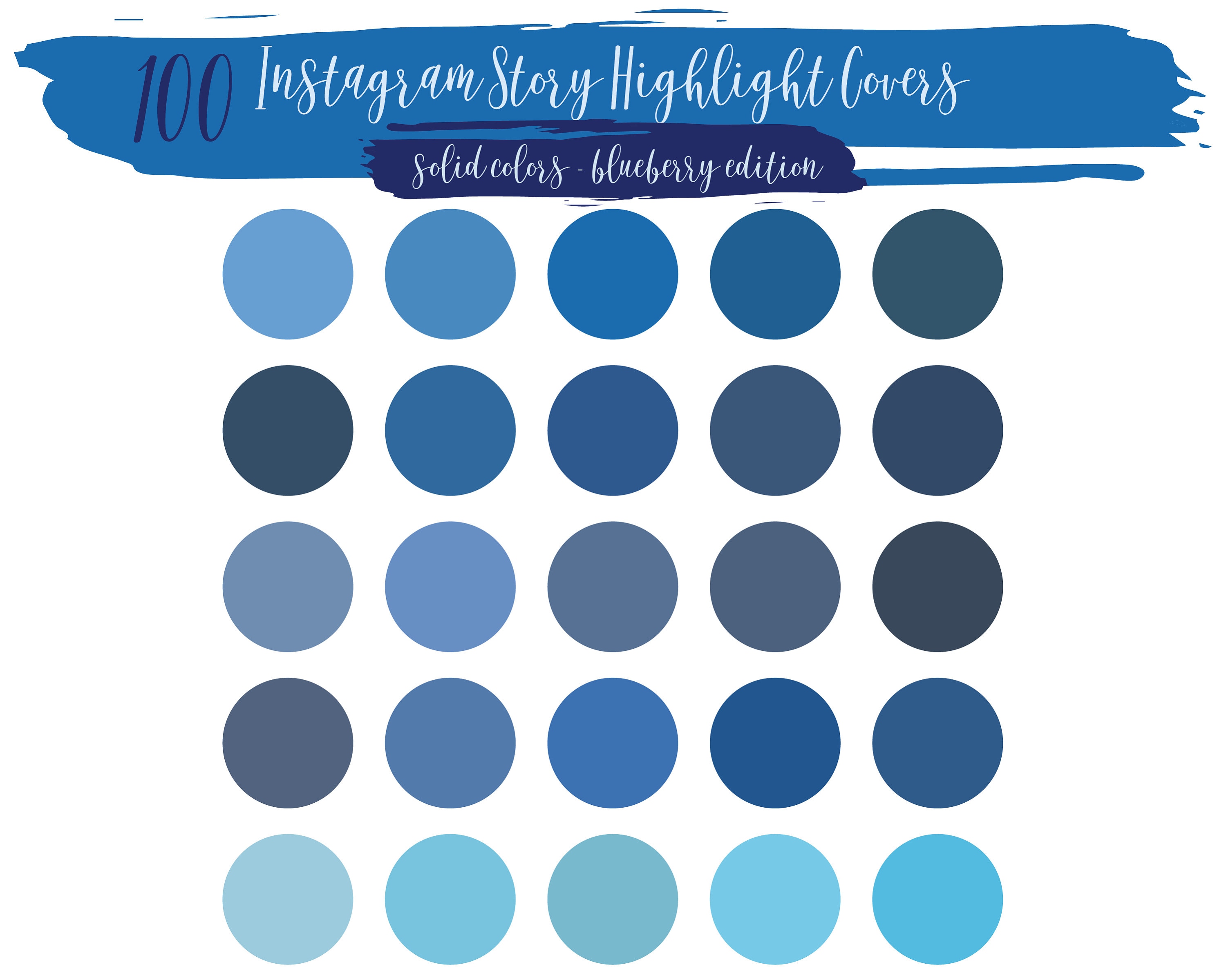 100 Instagram Highlight Story Covers 100 Solid Blue Colors - Etsy Sweden