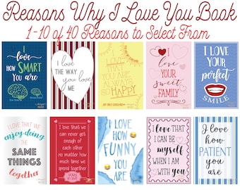 25 Reasons Why I Love You Book - Reasons Why I Love You - Birthday Gift - Anniversary Gift - Valentine's Day Gift - Gift for Boyfriend