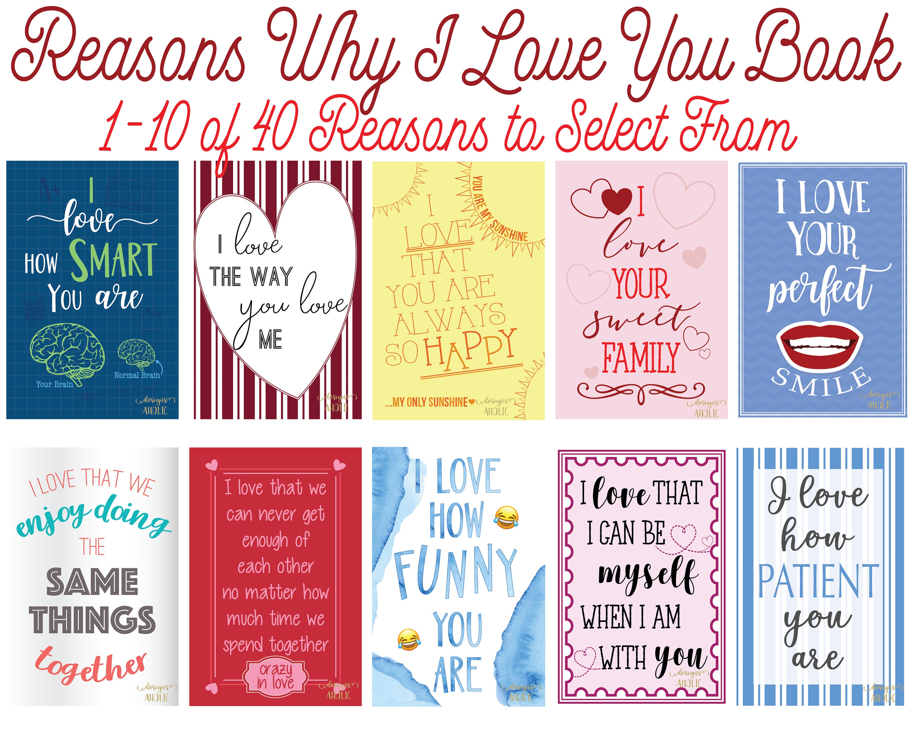 25 Reasons Why I Love You Book Reasons Why I Love You Birthday Gift  Anniversary Gift Valentine's Day Gift Gift for Boyfriend 