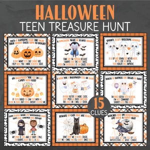 Teen Halloween Treasure Hunt - Difficult Halloween Treasure Hunt - Challenging Halloween Scavenger Hunt - Teen Halloween Games