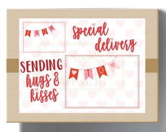 Sending You Love Care Package Printables & Address Label - Thinking of You Care Package - Valentine's Day Care Package - Valentines Day Gift