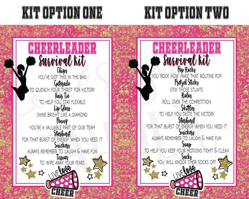 Cheerleader Survival Kit - Cheerleading Competition Survival Kit - Cheer Survival Kit - Cheerleader Gift - Cheer Gifts - Cheer Team Gift image 3