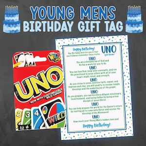 Young Men&#39;s Birthday Gift Tag - LDS Young Men&#39;s Birthday Gift - Young Mens Gift - LDS Gift Tag - LDS Young Men&#39;s Theme - Young Men Gift Idea