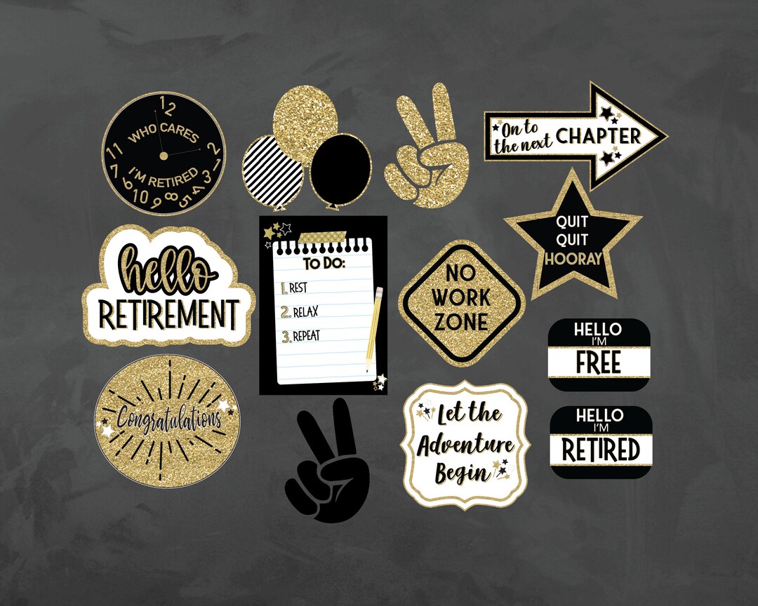 Retirement Party Cupcake Topper Printables Retirement Party Food Picks ...