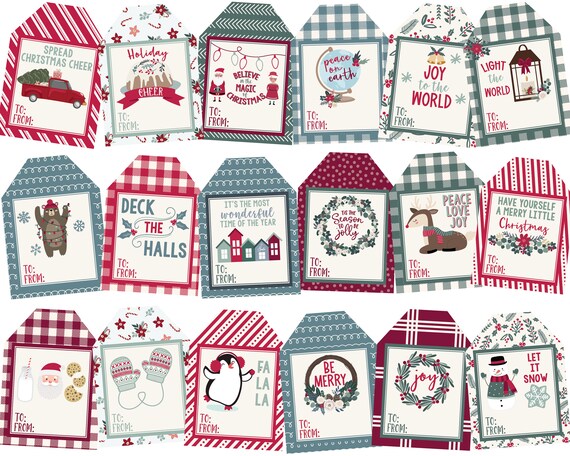 Christmas tags etsy Clearance