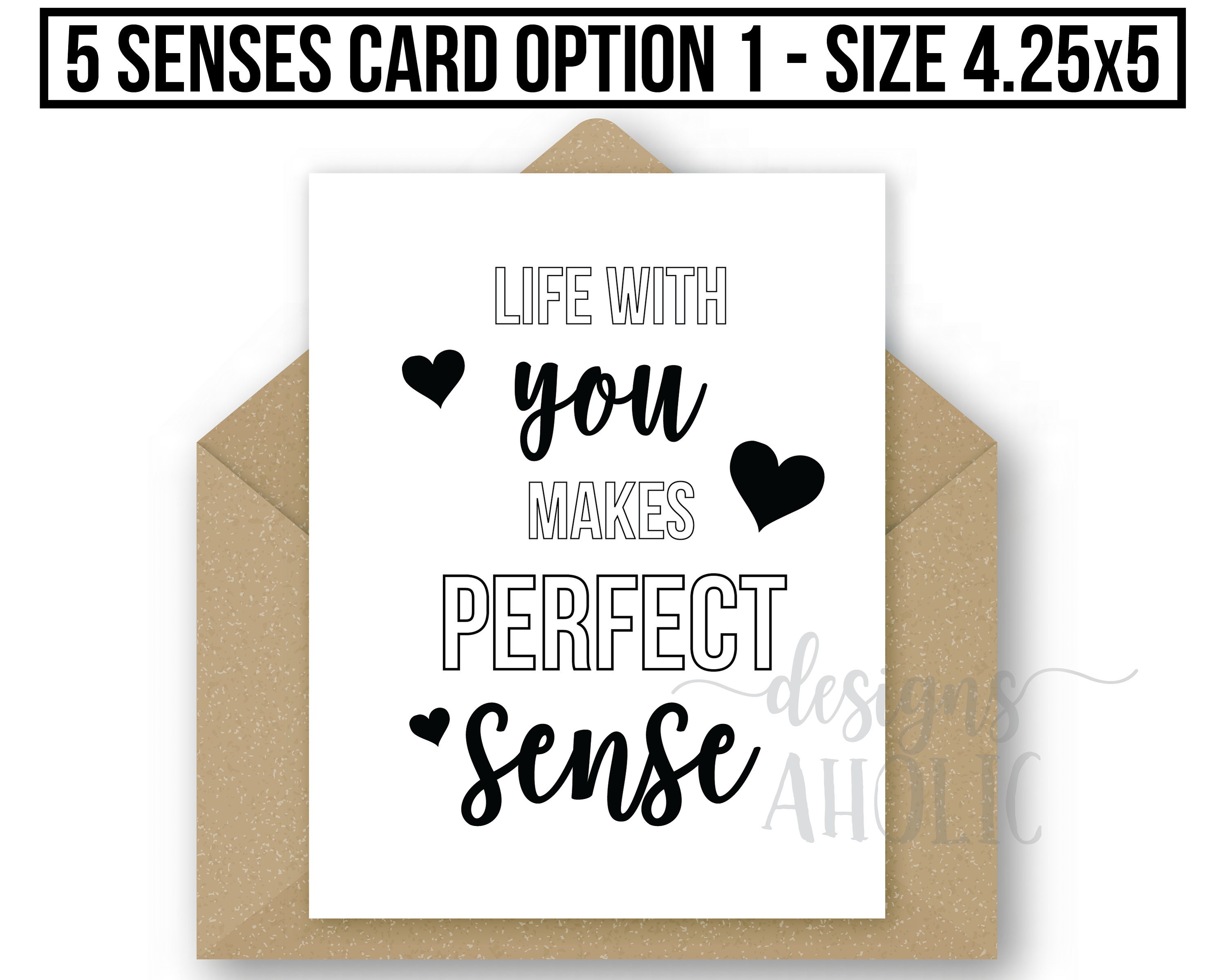 Five Senses Gift Tags & Card. 5 Senses Instant Download Printable