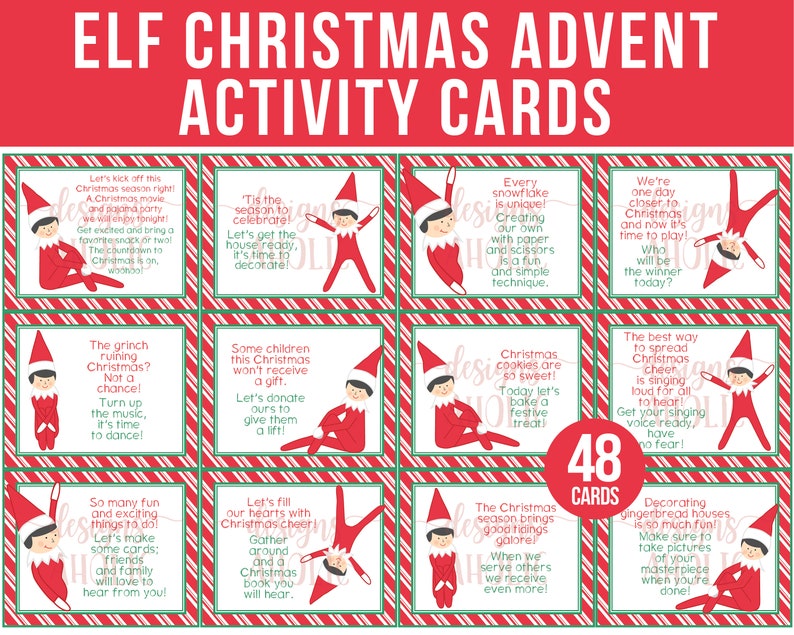 elf-christmas-advent-activity-cards-christmas-advent-etsy
