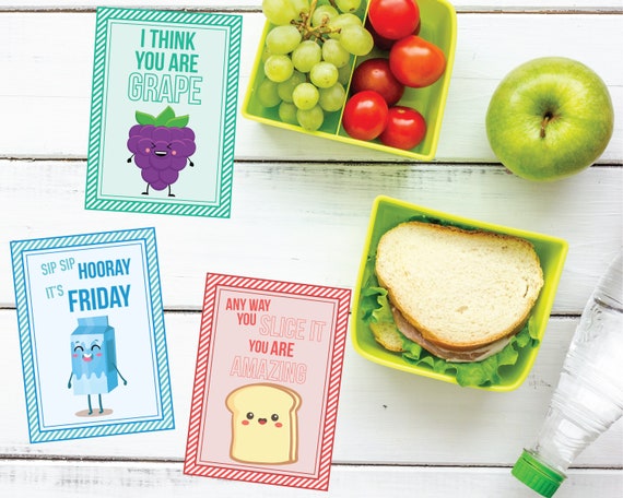 Lunch Box Notes for Kids - Back to School Notes - Lunch Box Printables - Lunch Notes - Lunch Box - Instant Download