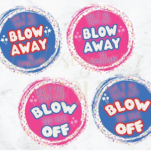 Athlet Good Luck Geschenkanhänger - Blow Pop Geschenkanhänger - Socke Geschenkanhänger - Blow Away the Konkurrenz - Locker Printable - Game Day Treats