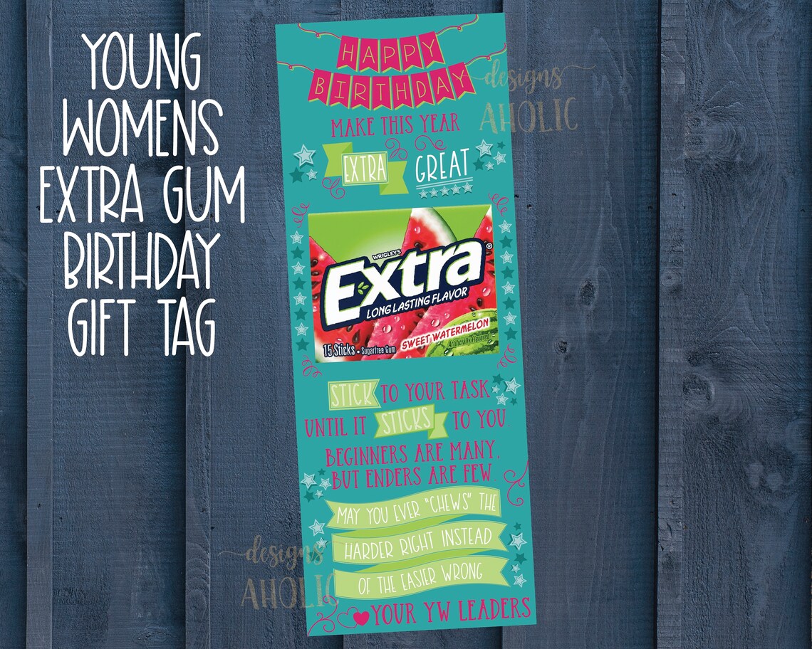 LDS Young Womens Birthday Gift LDS YW Birthday Gift Tag - Etsy