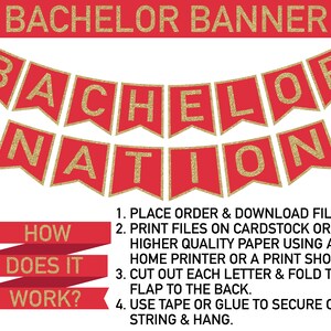 The Bachelor TV Show Watch Party Printables; Bachelor Show Printables ...
