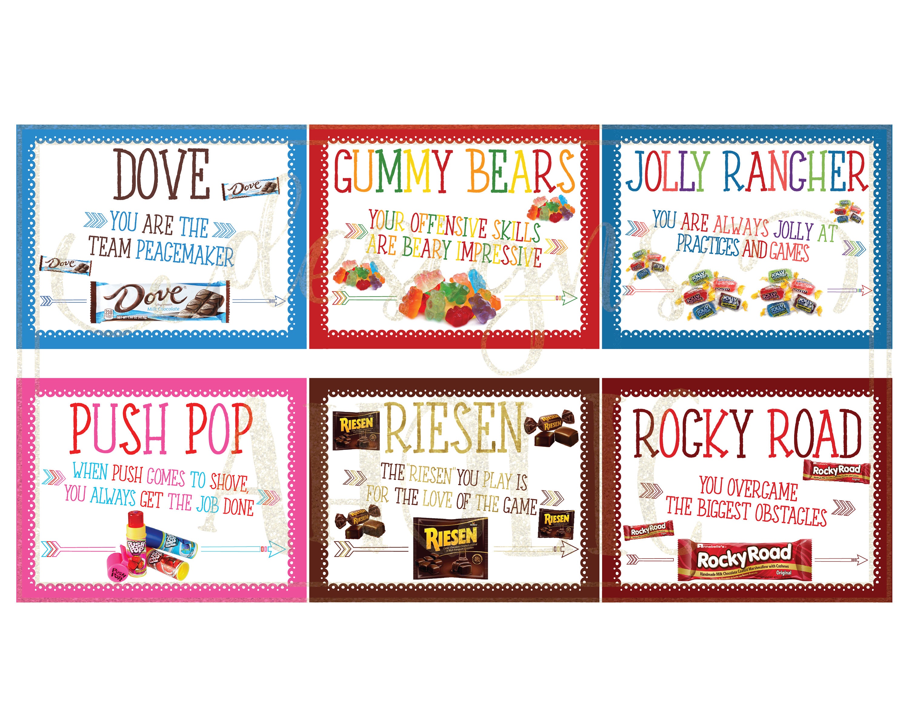 37 Football Team Candy Bar Award Certificates Football Candy Etsy