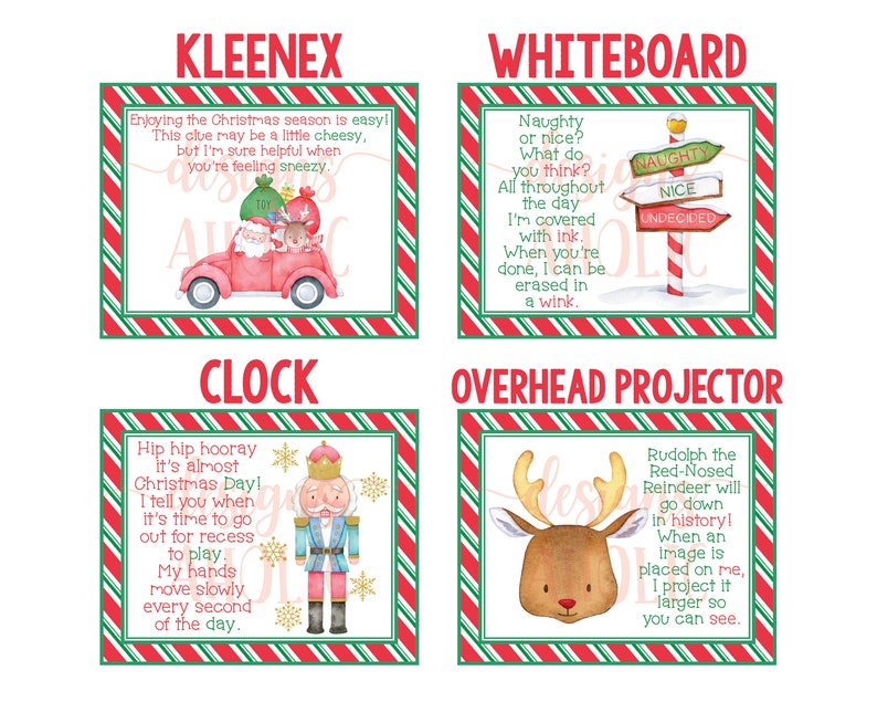Classroom Christmas Treasure Hunt - School Christmas Treasure Hunt ...