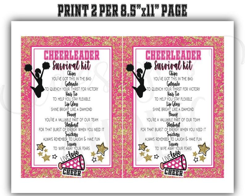 Cheerleader Survival Kit - Cheerleading Competition Survival Kit - Cheer Survival Kit - Cheerleader Gift - Cheer Gifts - Cheer Team Gift image 4