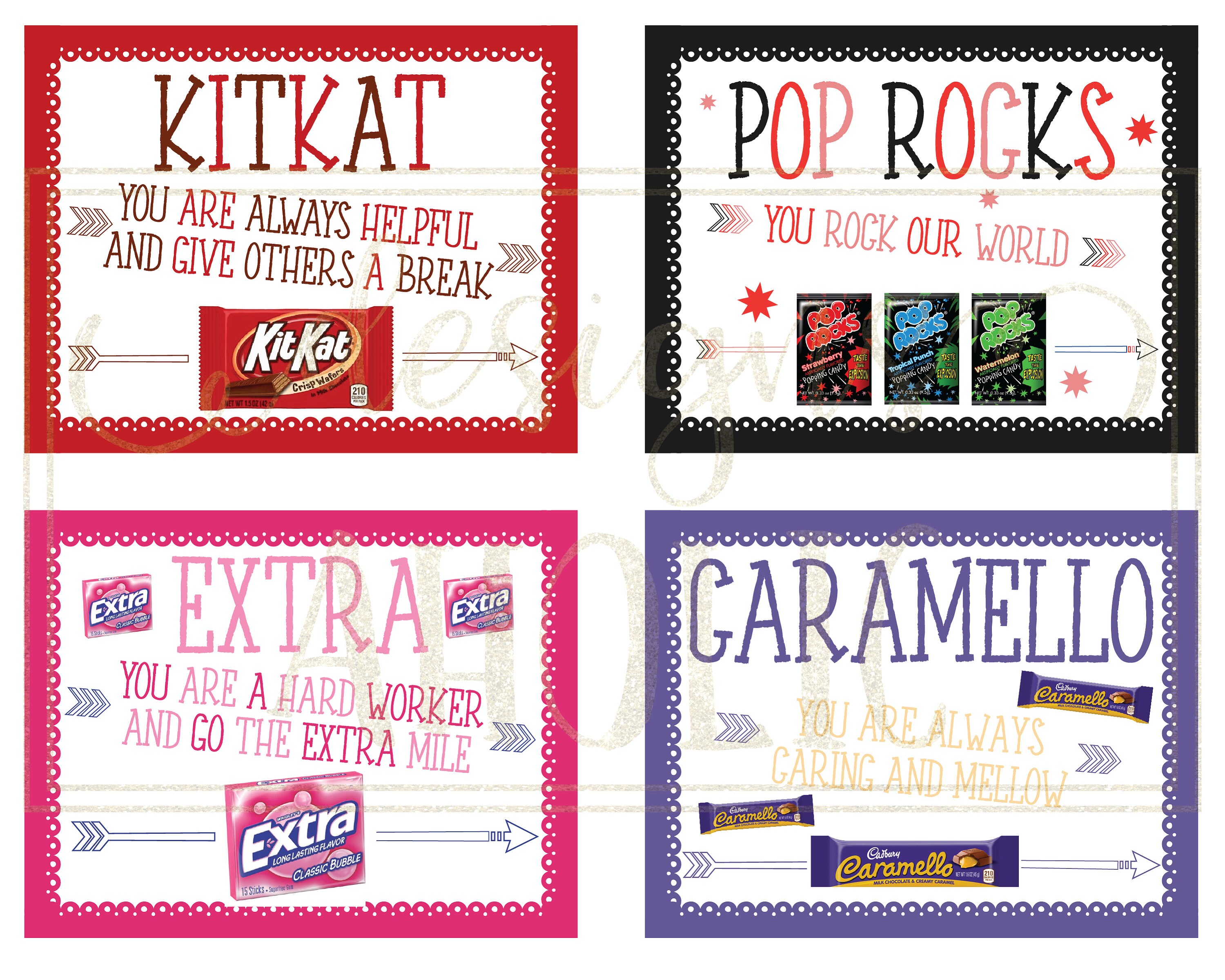 25 Individual Candy Bar Awards Candy Bar Award Certificates Etsy